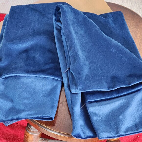 Wayimpress Electric Blue Soft Poly Velvet 12"x20” Throw Pillow Covers Set of 2 - Picture 13 of 16